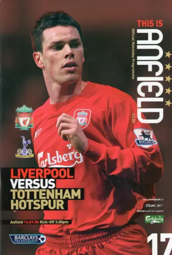 Spurs v Liverpool FC (14 Jan 2006) Programme