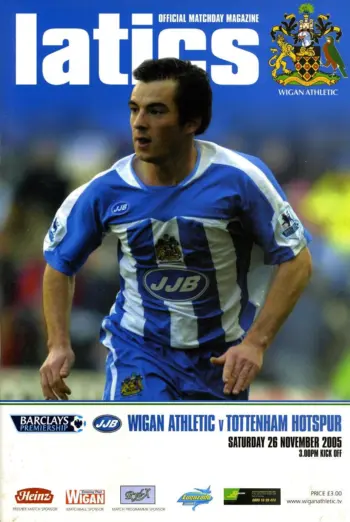 Spurs v Wigan Athletic (26 Nov 2005) Programme