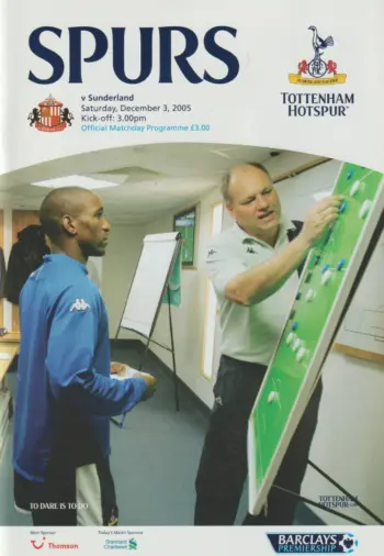 Spurs v Sunderland AFC (03 Dec 2005) Programme