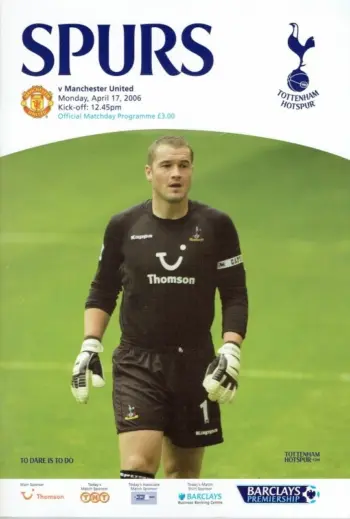 Spurs v Manchester United (17 Apr 2006) Programme