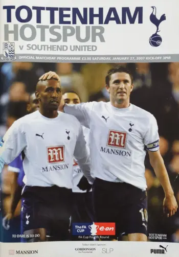 Spurs v Southend United (27 Jan 2007) Programme