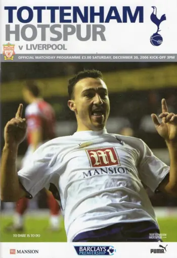 Spurs v Liverpool FC (30 Dec 2006) Programme