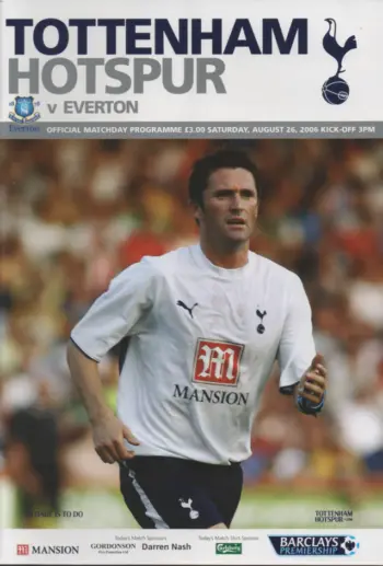 Spurs v Everton FC (26 Aug 2006) Programme