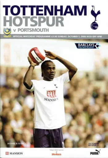 Spurs v Portsmouth FC (01 Oct 2006) Programme