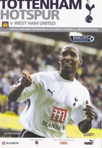 Spurs v West Ham United (22 Oct 2006) Programme