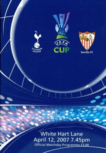 Spurs v Sevilla FC (12 Apr 2007) Programme