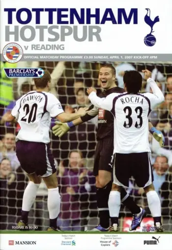Spurs v Reading FC (01 Apr 2007) Programme