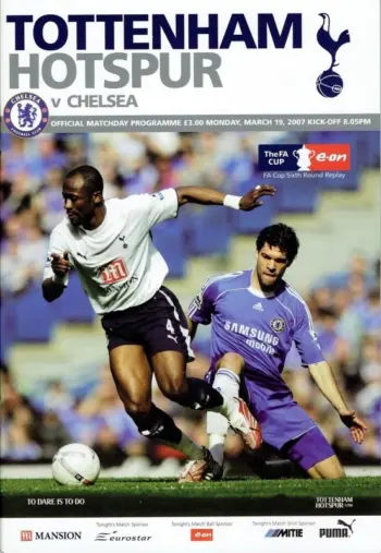 Spurs v Chelsea FC (19 Mar 2007) Programme