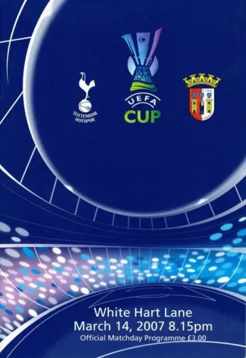 Spurs v Sporting Braga (14 Mar 2007) Programme