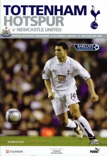 Spurs v Newcastle United (14 Jan 2007) Programme