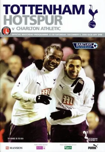Spurs v Charlton Athletic (09 Dec 2006) Programme