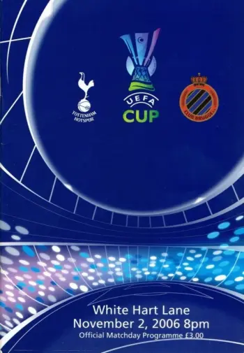 Spurs v Club Brugge KV (02 Nov 2006) Programme