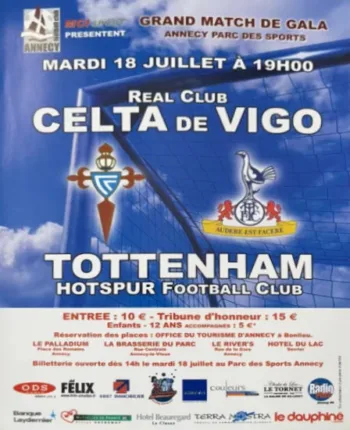 Spurs v RC Celta de Vigo (18 Jul 2006) Programme
