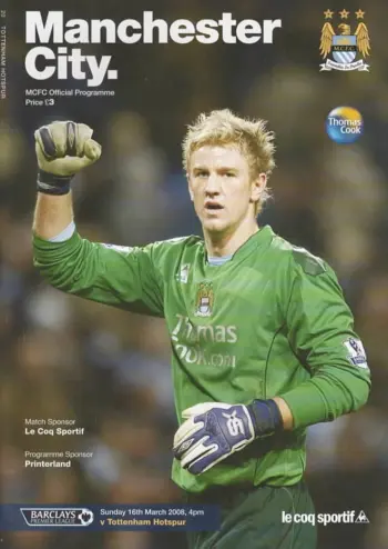 Spurs v Manchester City (16 Mar 2008) Programme