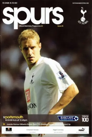 Spurs v Portsmouth FC (22 Mar 2008) Programme
