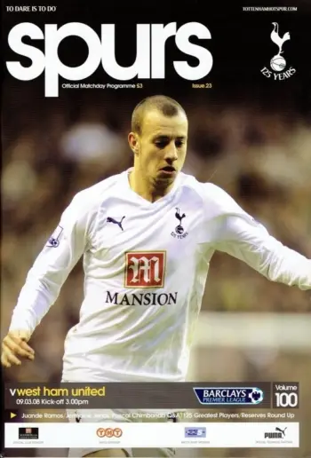 Spurs v West Ham United (09 Mar 2008) Programme