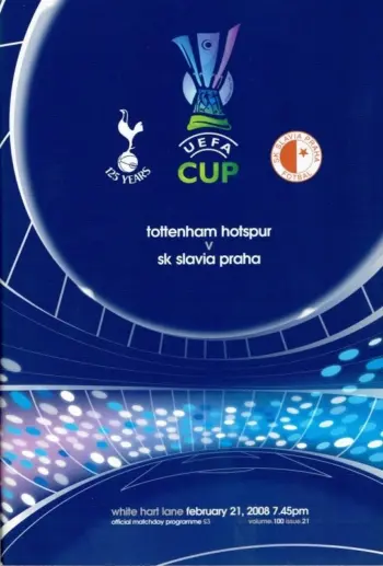 Spurs v Slavia Praha (21 Feb 2008) Programme