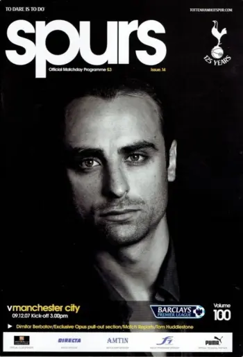 Spurs v Manchester City (09 Dec 2007) Programme