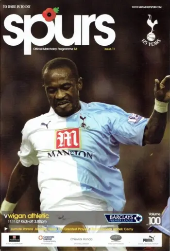 Spurs v Wigan Athletic (11 Nov 2007) Programme