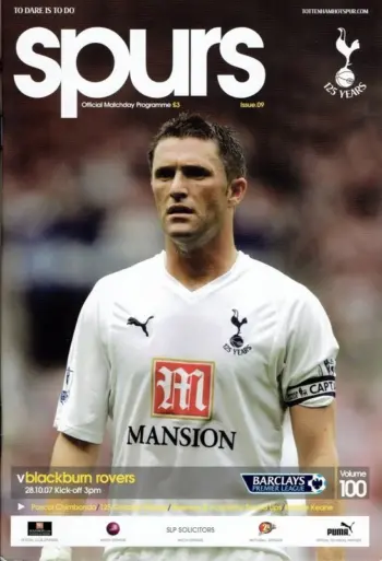 Spurs v Blackburn Rovers (28 Oct 2007) Programme