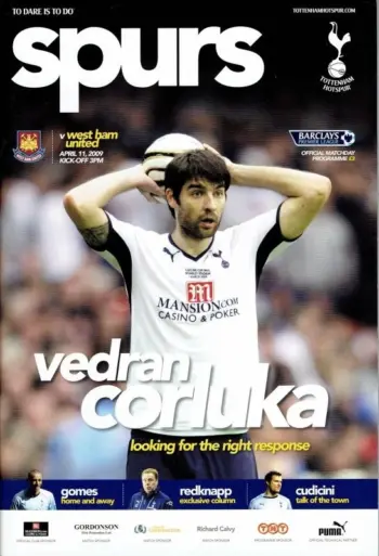 Spurs v West Ham United (11 Apr 2009) Programme