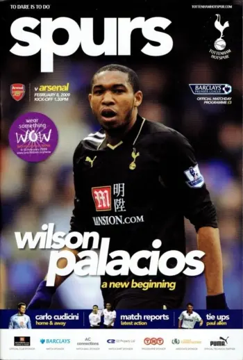 Spurs v Arsenal FC (08 Feb 2009) Programme