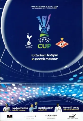 Spurs v Spartak Moskva (18 Dec 2008) Programme