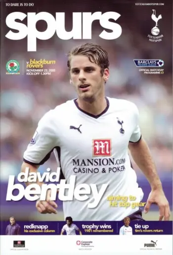 Spurs v Blackburn Rovers (23 Nov 2008) Programme