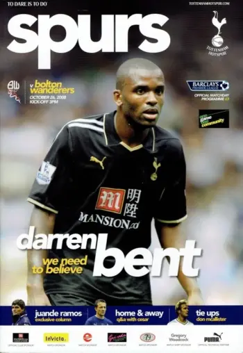 Spurs v Bolton Wanderers (26 Oct 2008) Programme