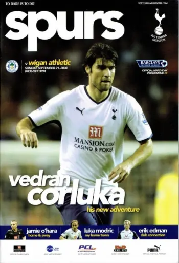 Spurs v Wigan Athletic (21 Sep 2008) Programme
