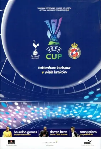 Spurs v Wisła Kraków (18 Sep 2008) Programme
