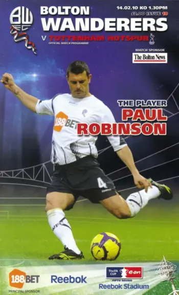 Spurs v Bolton Wanderers (14 Feb 2010) Programme