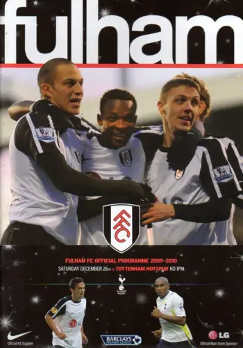 Spurs v Fulham FC (26 Dec 2009) Programme