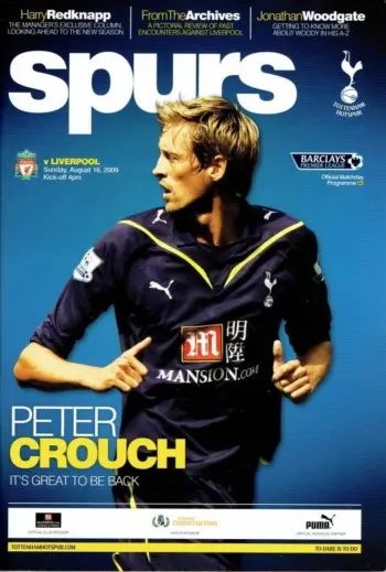 Spurs v Liverpool FC (16 Aug 2009) Programme