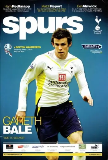 Spurs v Bolton Wanderers (01 May 2010) Programme