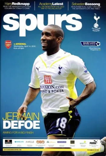 Spurs v Arsenal FC (14 Apr 2010) Programme