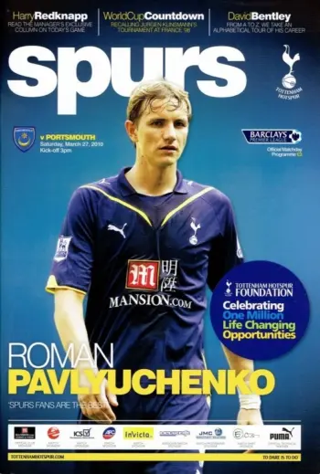 Spurs v Portsmouth FC (27 Mar 2010) Programme