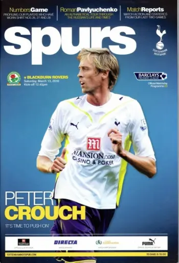 Spurs v Blackburn Rovers (13 Mar 2010) Programme