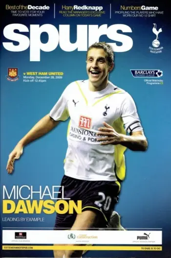 Spurs v West Ham United (28 Dec 2009) Programme