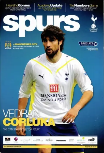 Spurs v Manchester City (16 Dec 2009) Programme