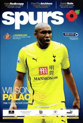 Spurs v Sunderland AFC (07 Nov 2009) Programme