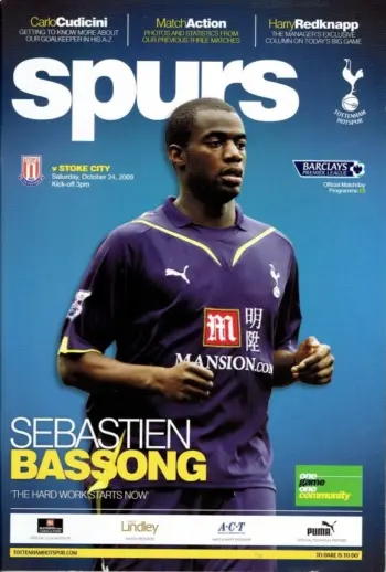Spurs v Stoke City (24 Oct 2009) Programme