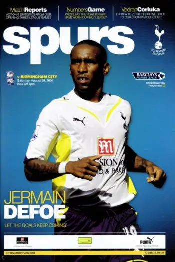 Spurs v Birmingham City (29 Aug 2009) Programme
