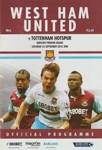 Spurs v West Ham United (25 Sep 2010) Programme