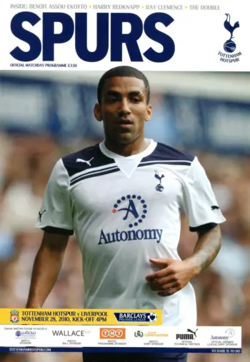 Spurs v Liverpool FC (28 Nov 2010) Programme