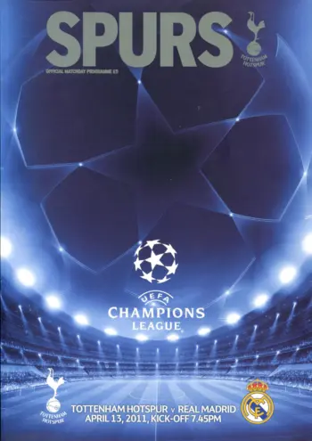 Spurs v Real Madrid (13 Apr 2011) Programme