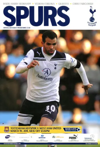 Spurs v West Ham United (19 Mar 2011) Programme