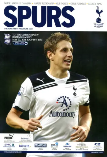 Spurs v Birmingham City (22 May 2011) Programme