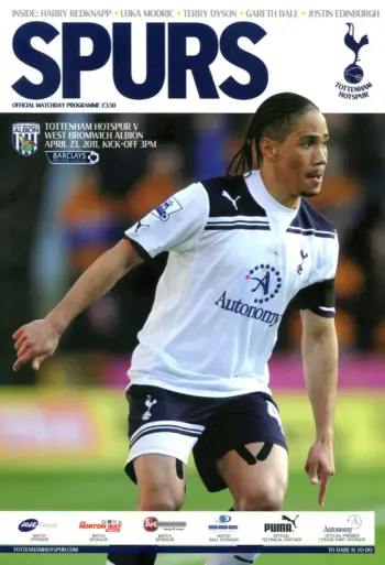 Spurs v West Bromwich Albion (23 Apr 2011) Programme
