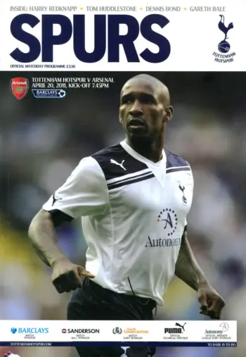 Spurs v Arsenal FC (20 Apr 2011) Programme